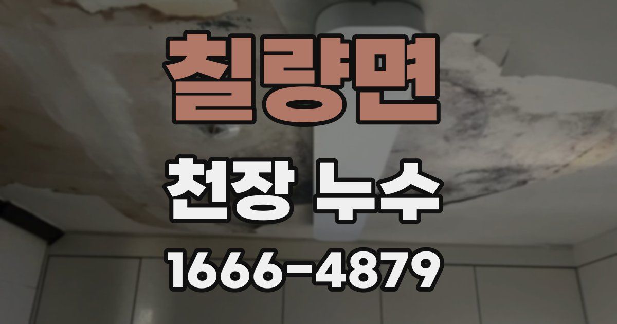 칠량면 천장 누수