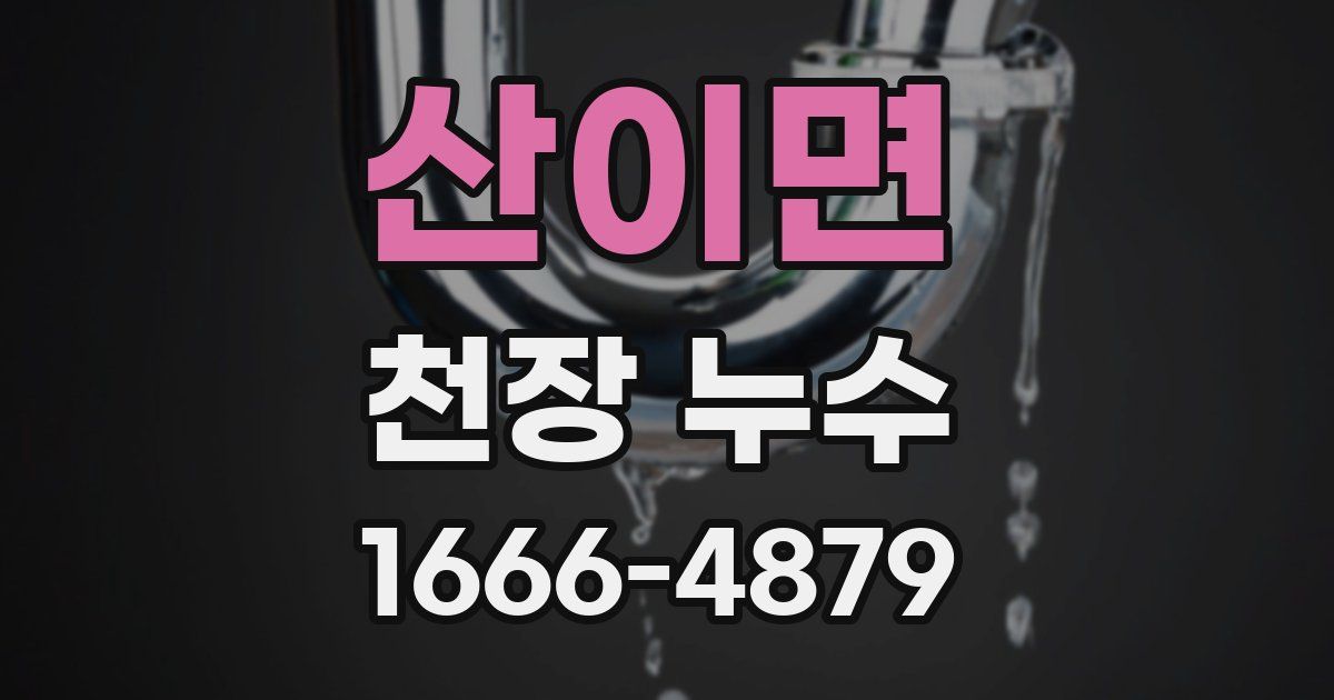 산이면 천장 누수