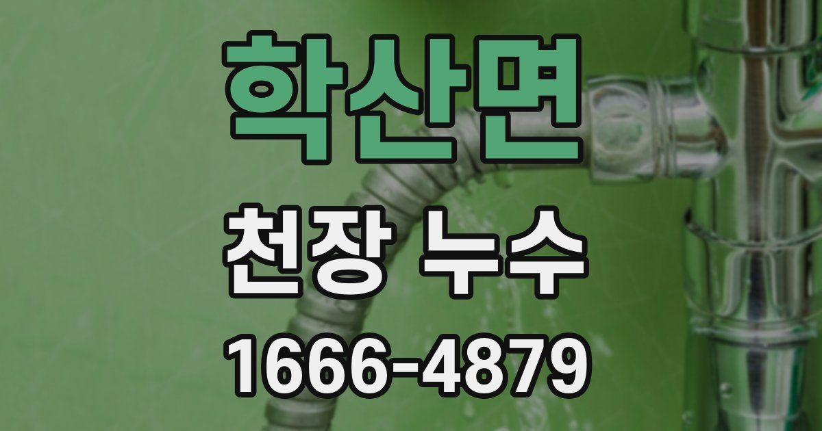 학산면 천장 누수