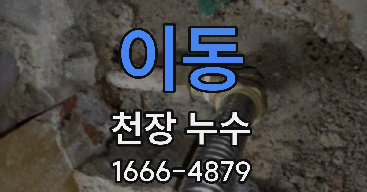 이동 천장 누수