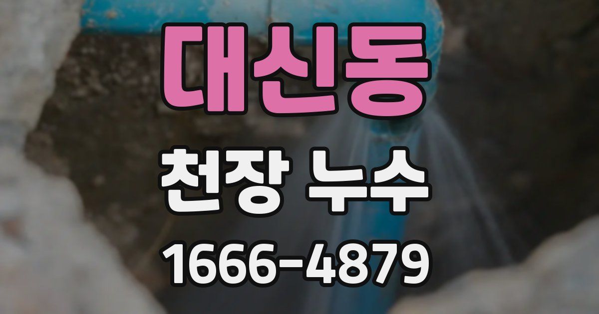 대신동 천장 누수