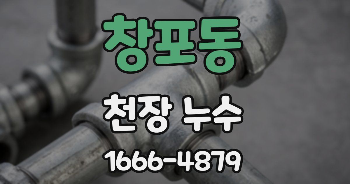 창포동 천장 누수