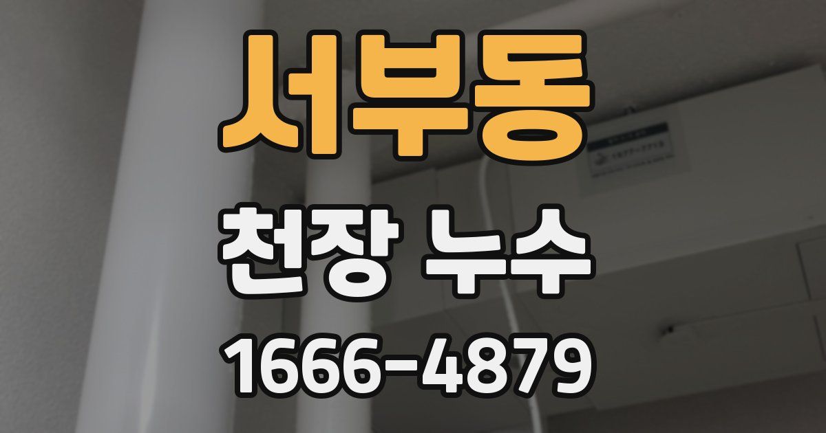 서부동 천장 누수