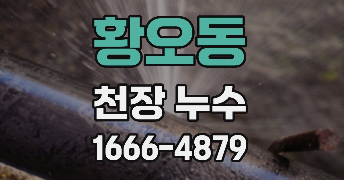 황오동 천장 누수