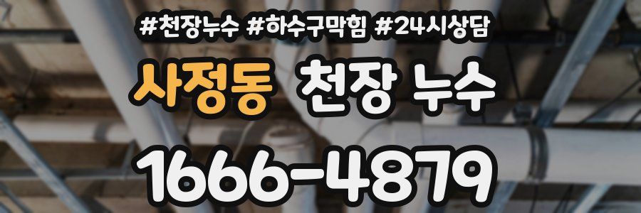 사정동 천장 누수