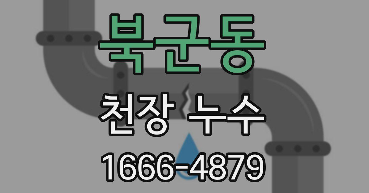 북군동 천장 누수