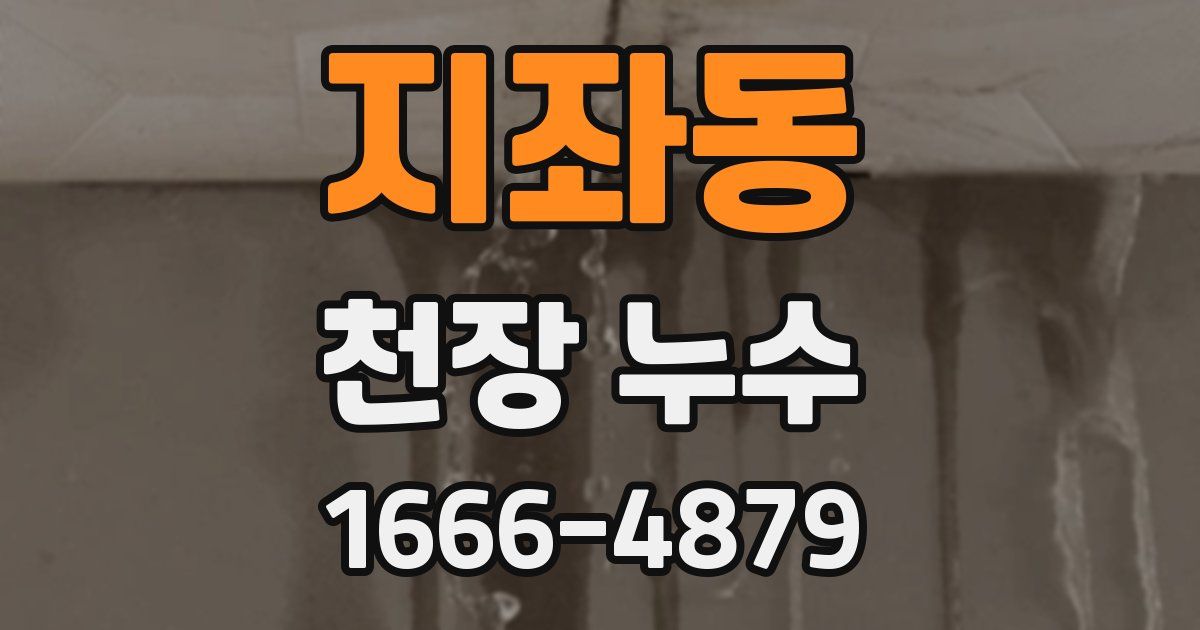 지좌동 천장 누수