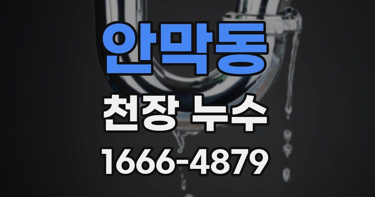 안막동 천장 누수