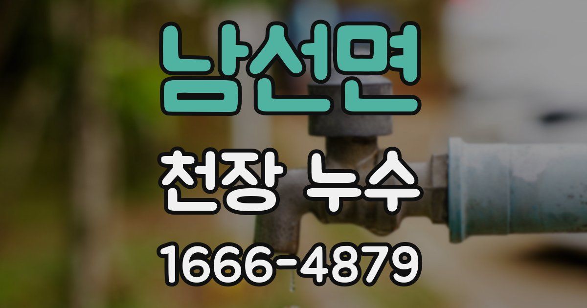 남선면 천장 누수