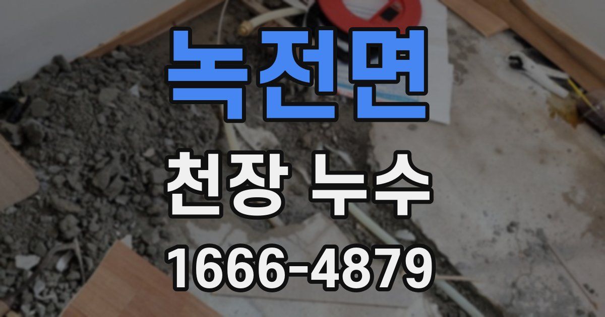 녹전면 천장 누수