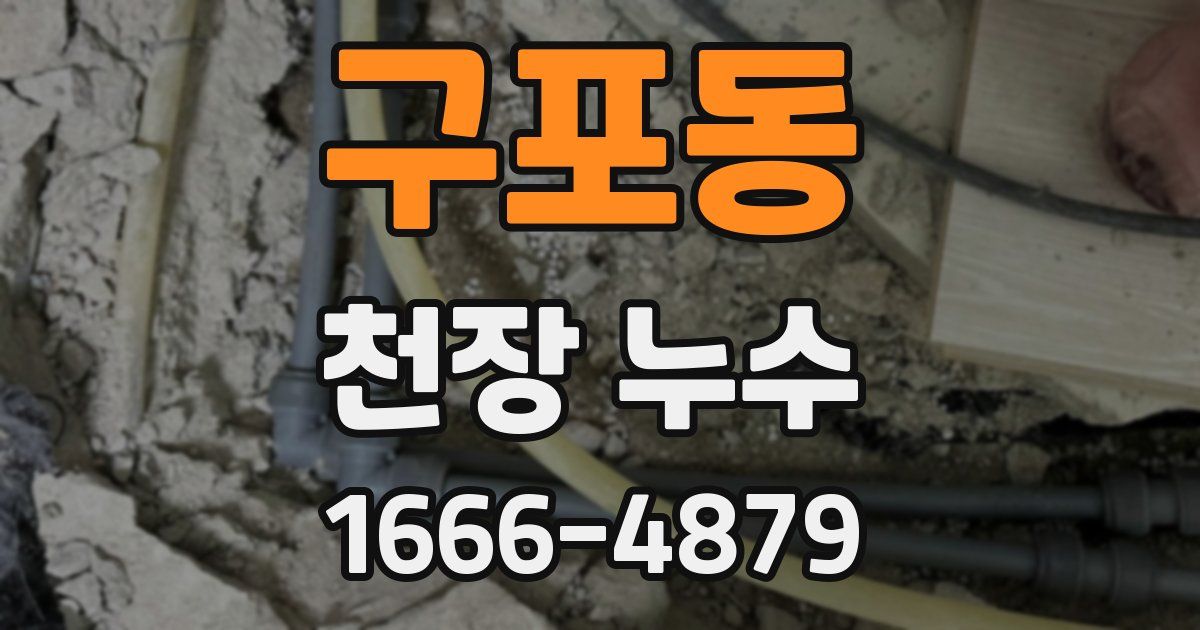 구포동 천장 누수