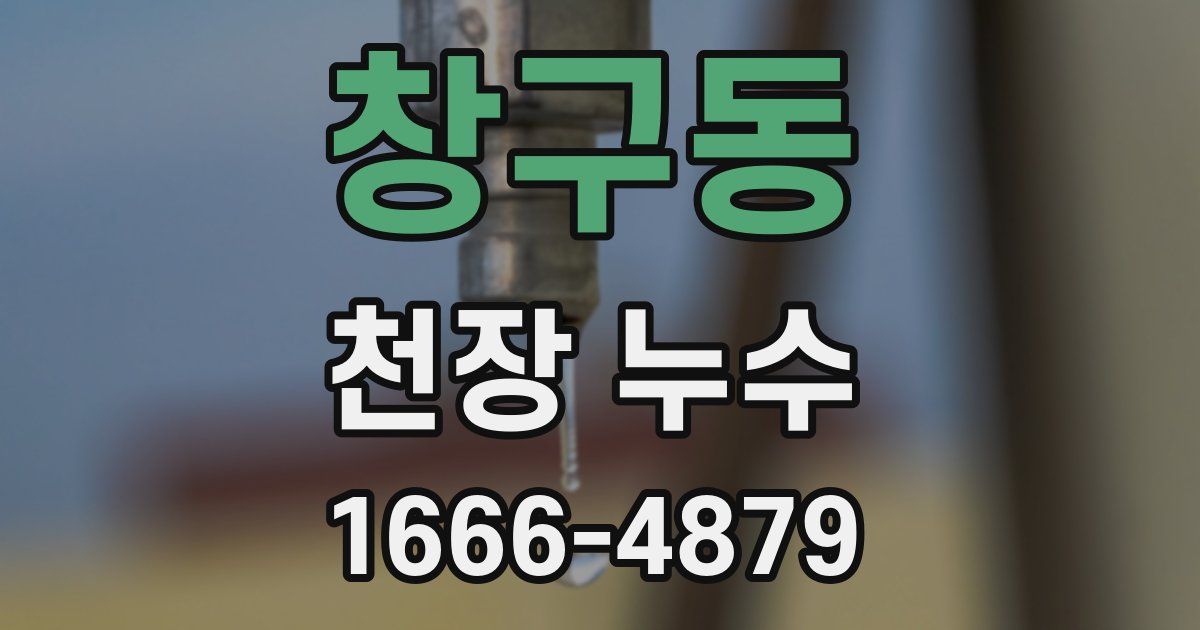 창구동 천장 누수