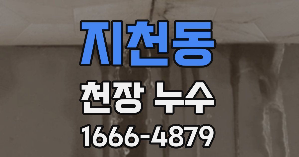 지천동 천장 누수