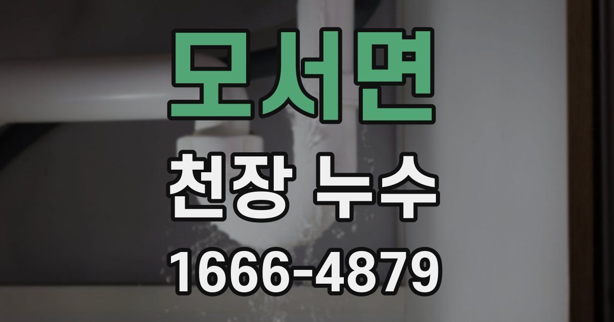 모서면 천장 누수