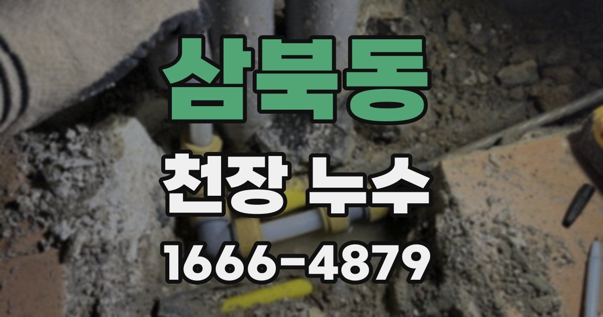 삼북동 천장 누수