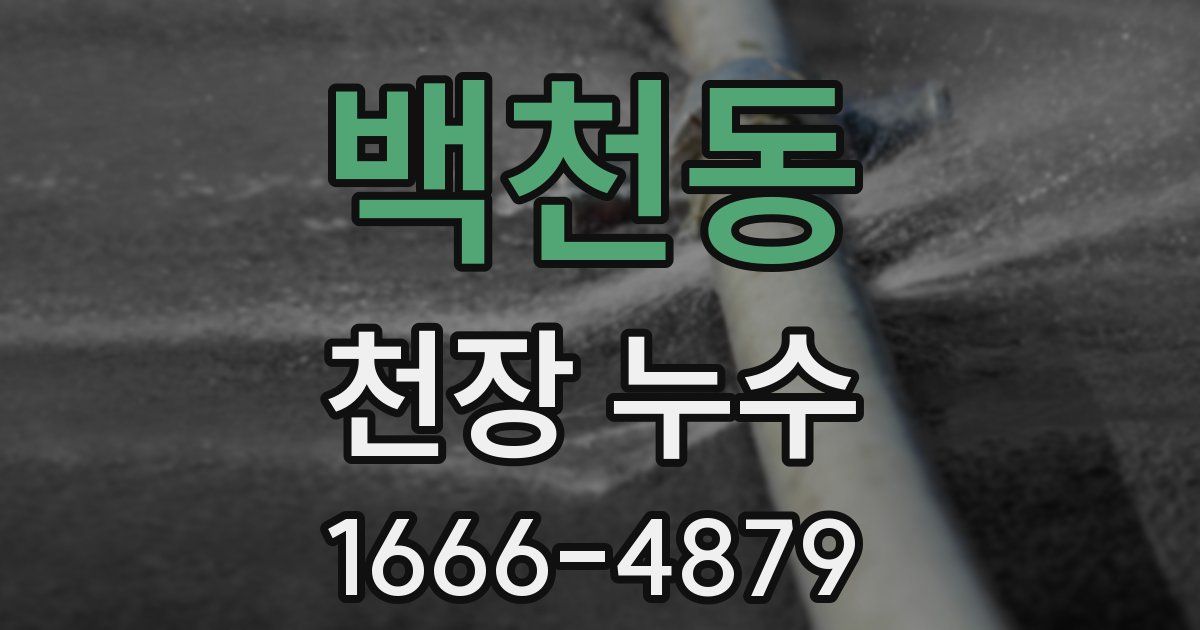 백천동 천장 누수