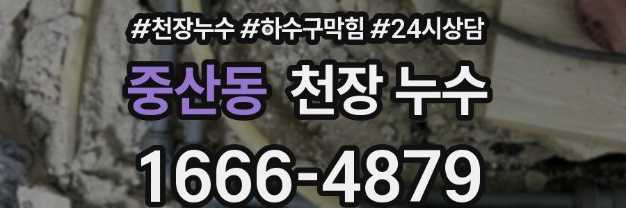 중산동 천장 누수