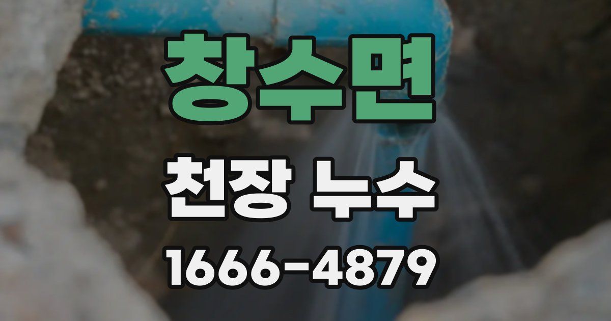 창수면 천장 누수