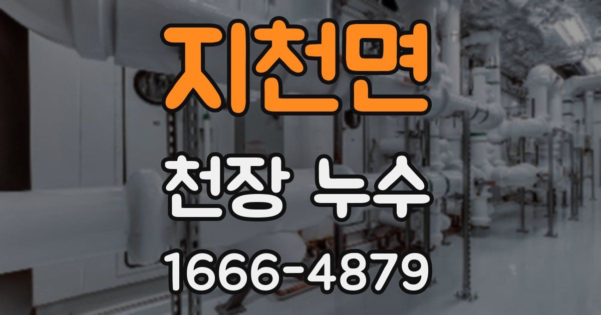 지천면 천장 누수