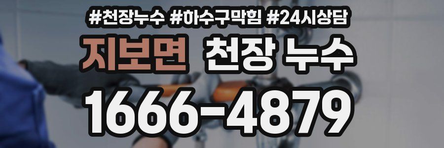 지보면 천장 누수