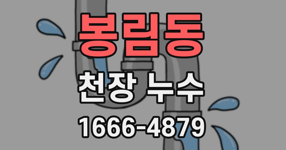 봉림동 천장 누수