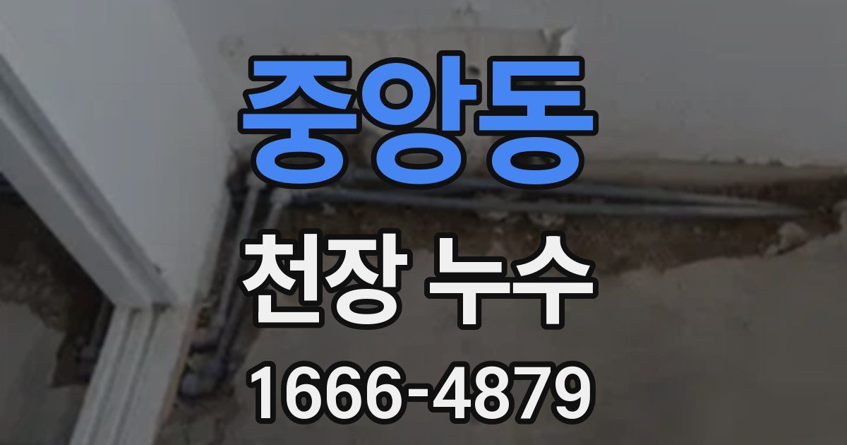 중앙동 천장 누수