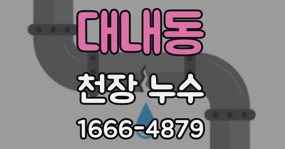 대내동 천장 누수