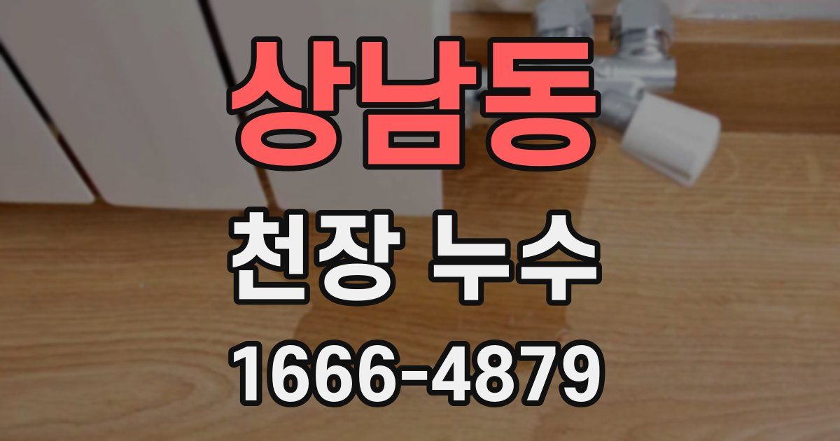 상남동 천장 누수