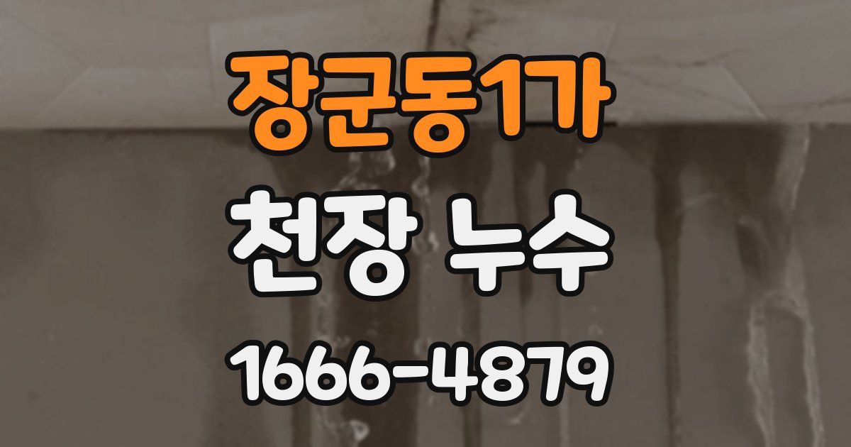 장군동1가 천장 누수