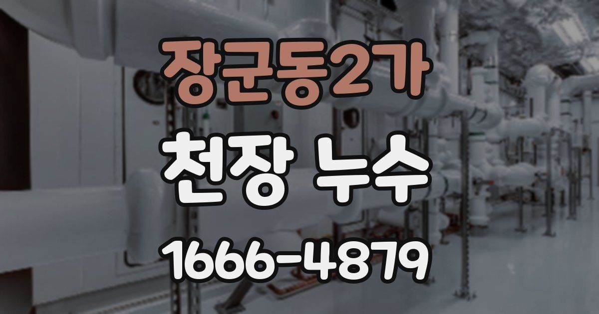 장군동2가 천장 누수