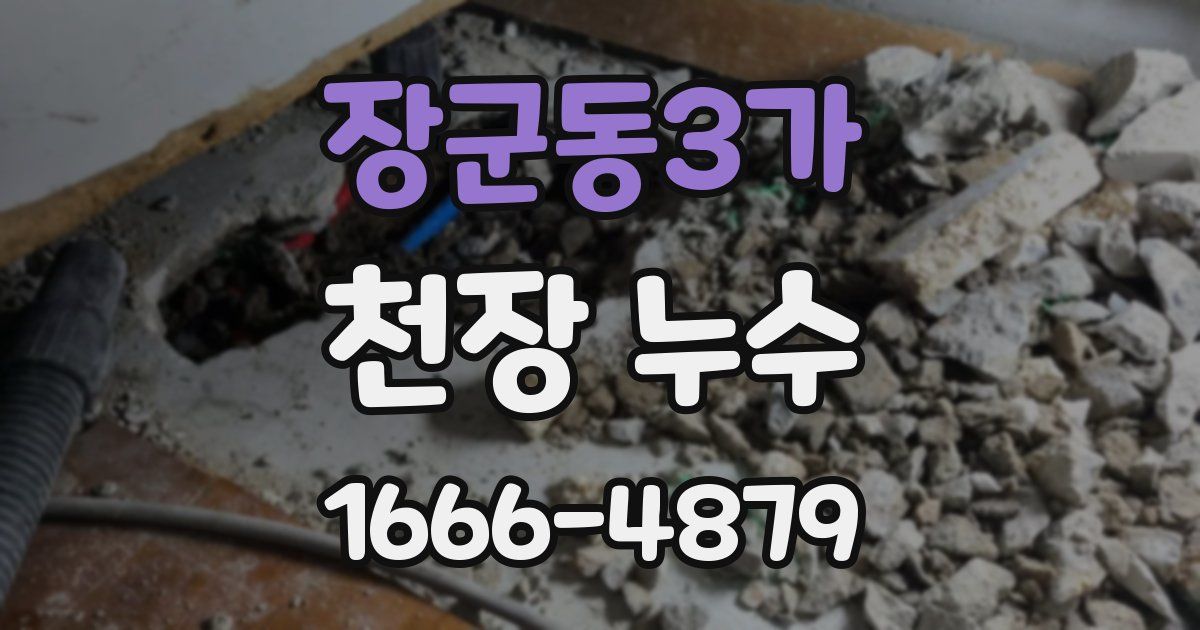 장군동3가 천장 누수