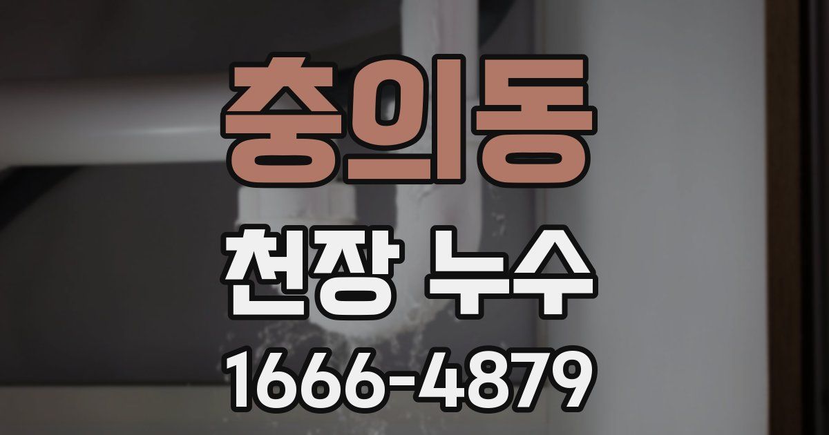 충의동 천장 누수