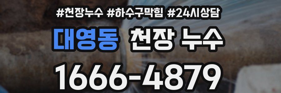 대영동 천장 누수