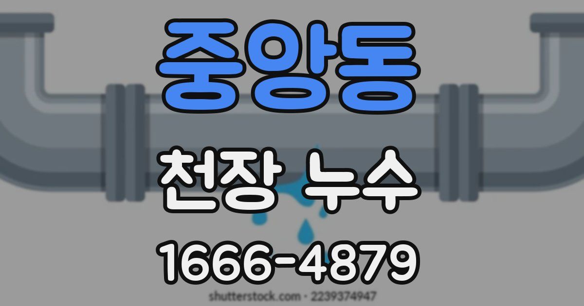 중앙동 천장 누수