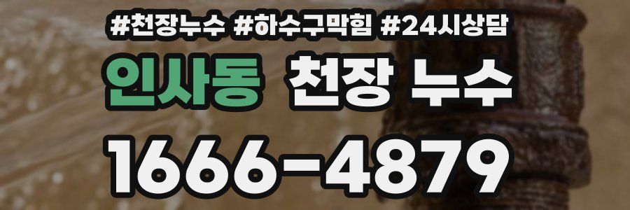 인사동 천장 누수