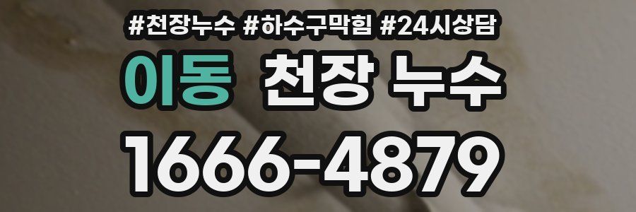 이동 천장 누수