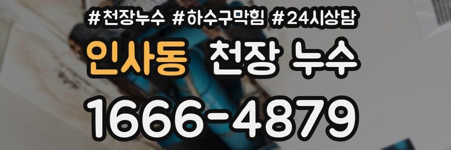 인사동 천장 누수