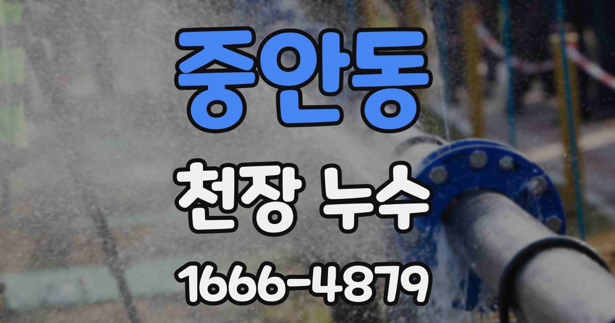 중안동 천장 누수