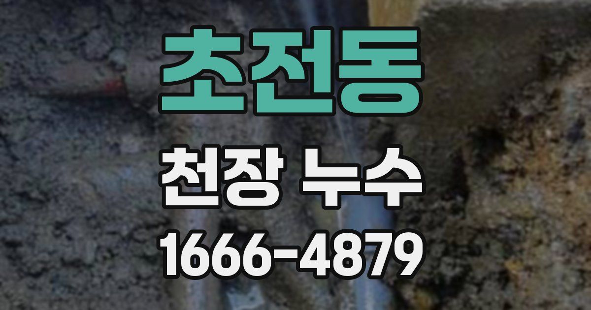 초전동 천장 누수