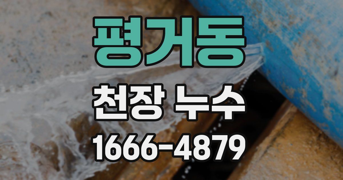 평거동 천장 누수