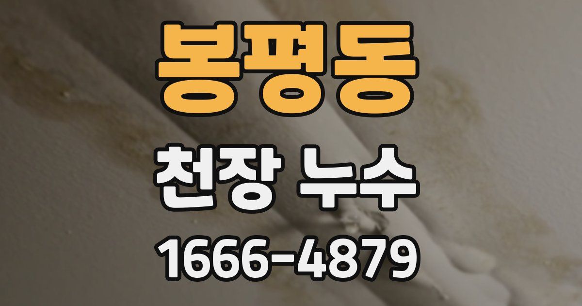 봉평동 천장 누수