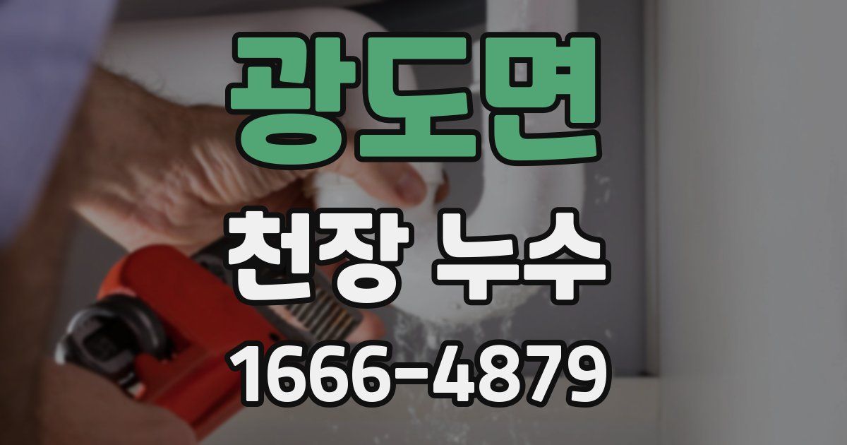 광도면 천장 누수