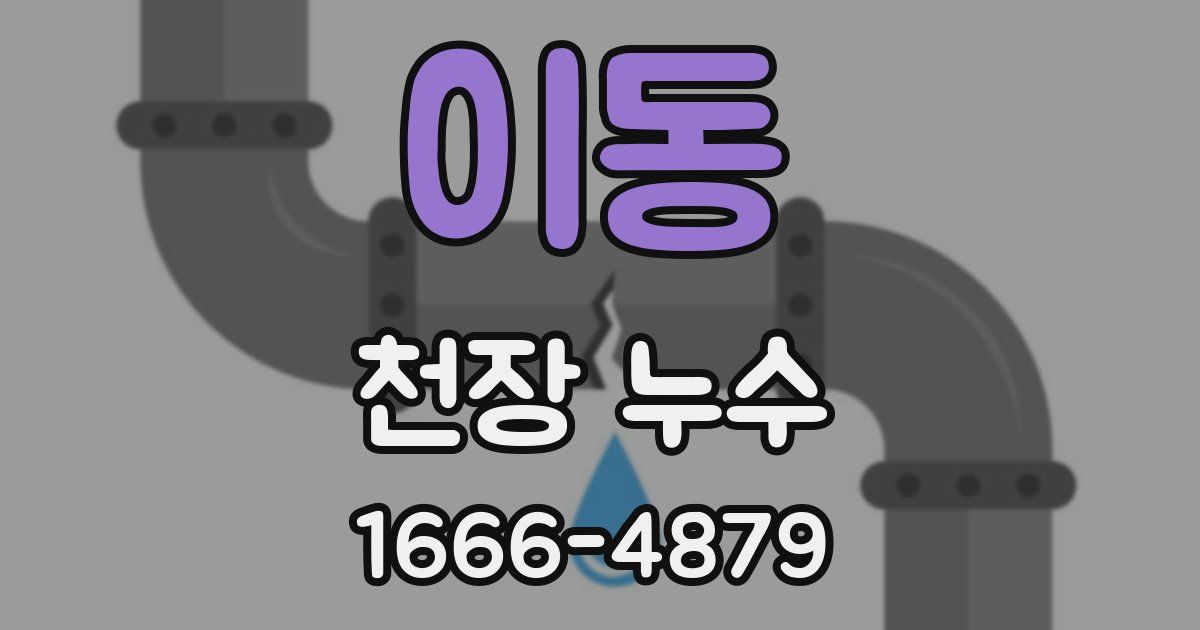 이동 천장 누수