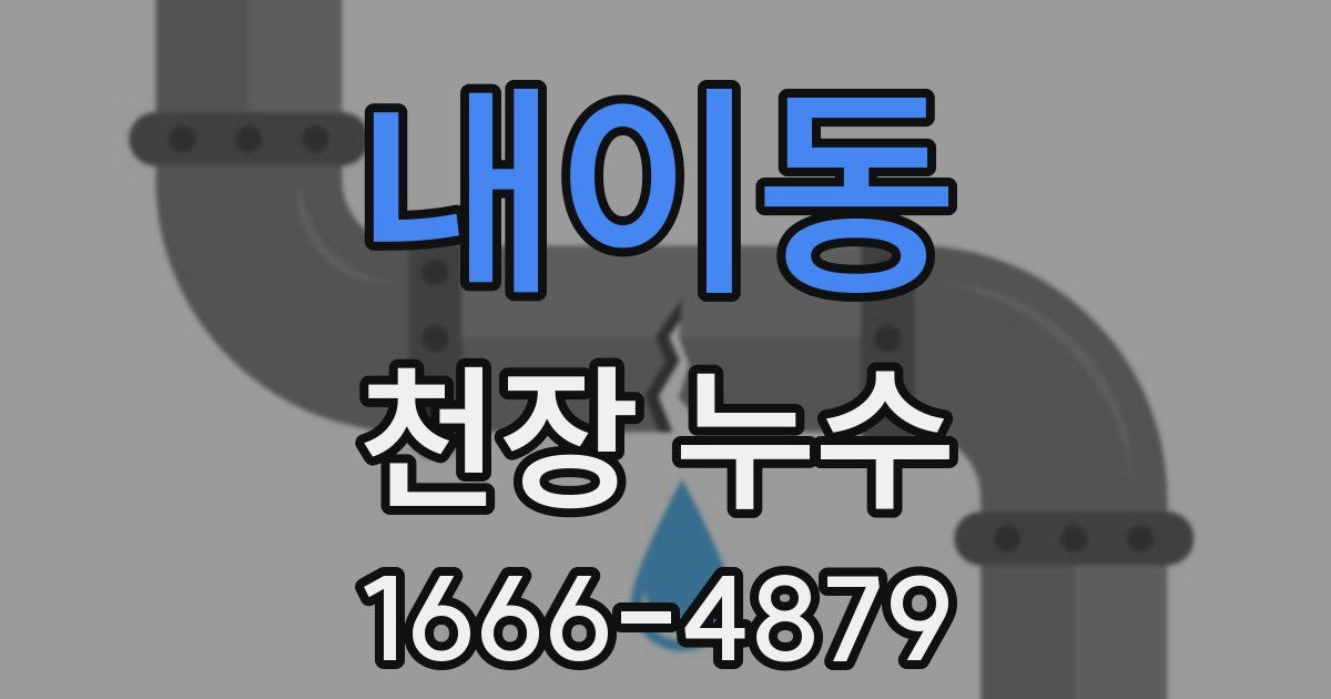 내이동 천장 누수