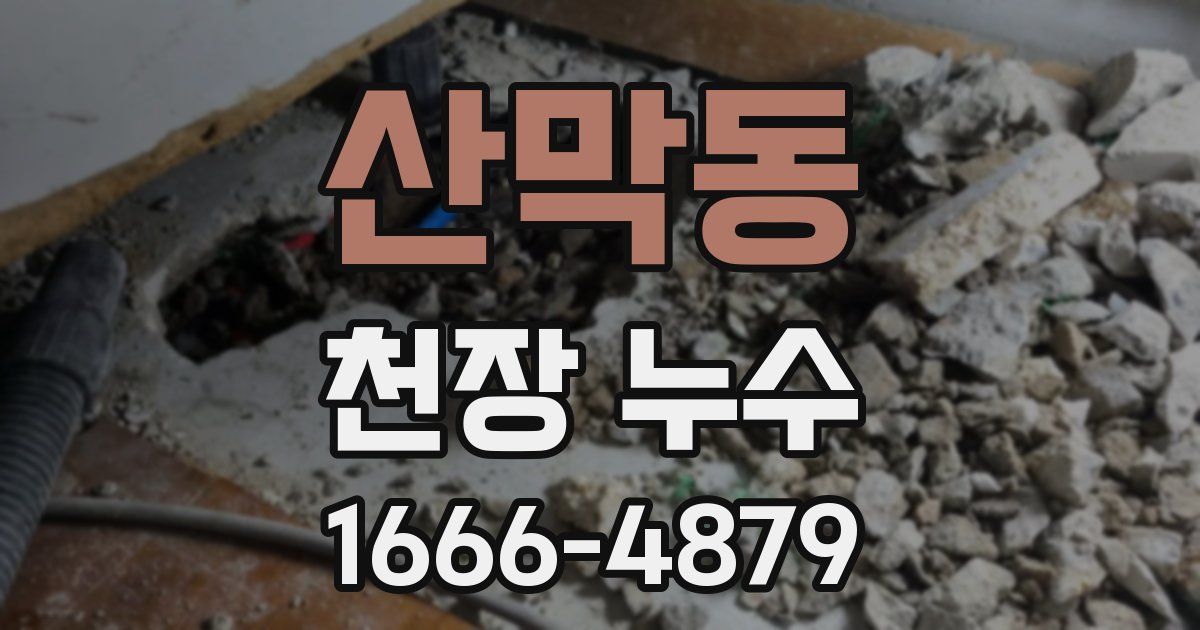 산막동 천장 누수