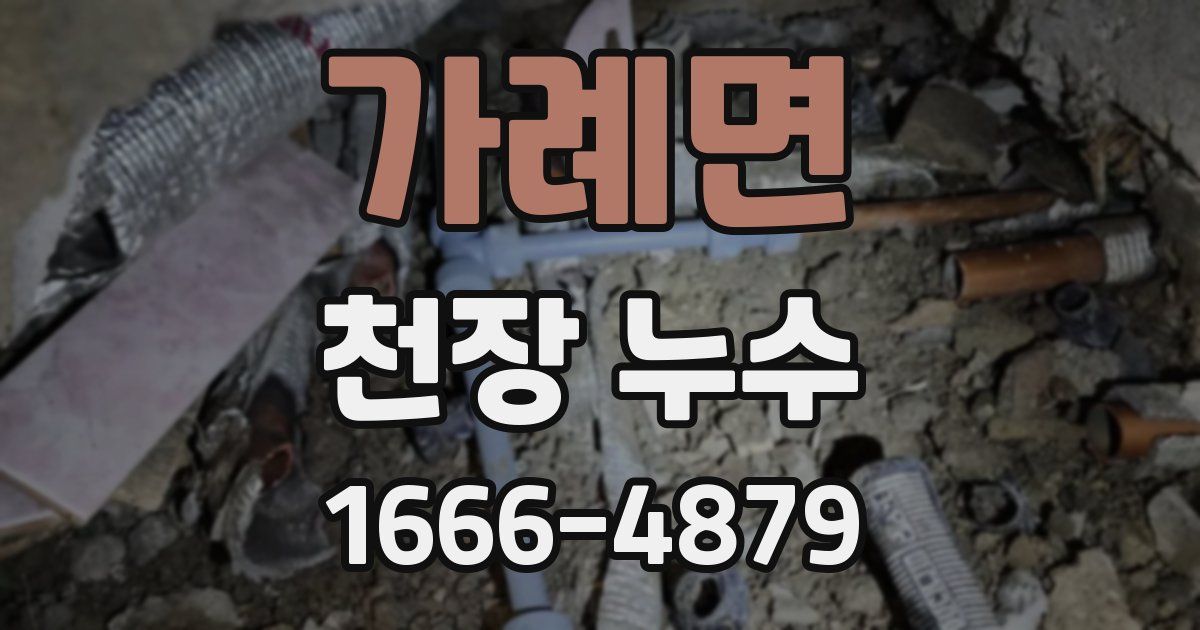 가례면 천장 누수