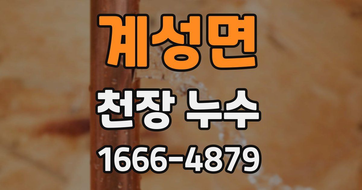 계성면 천장 누수