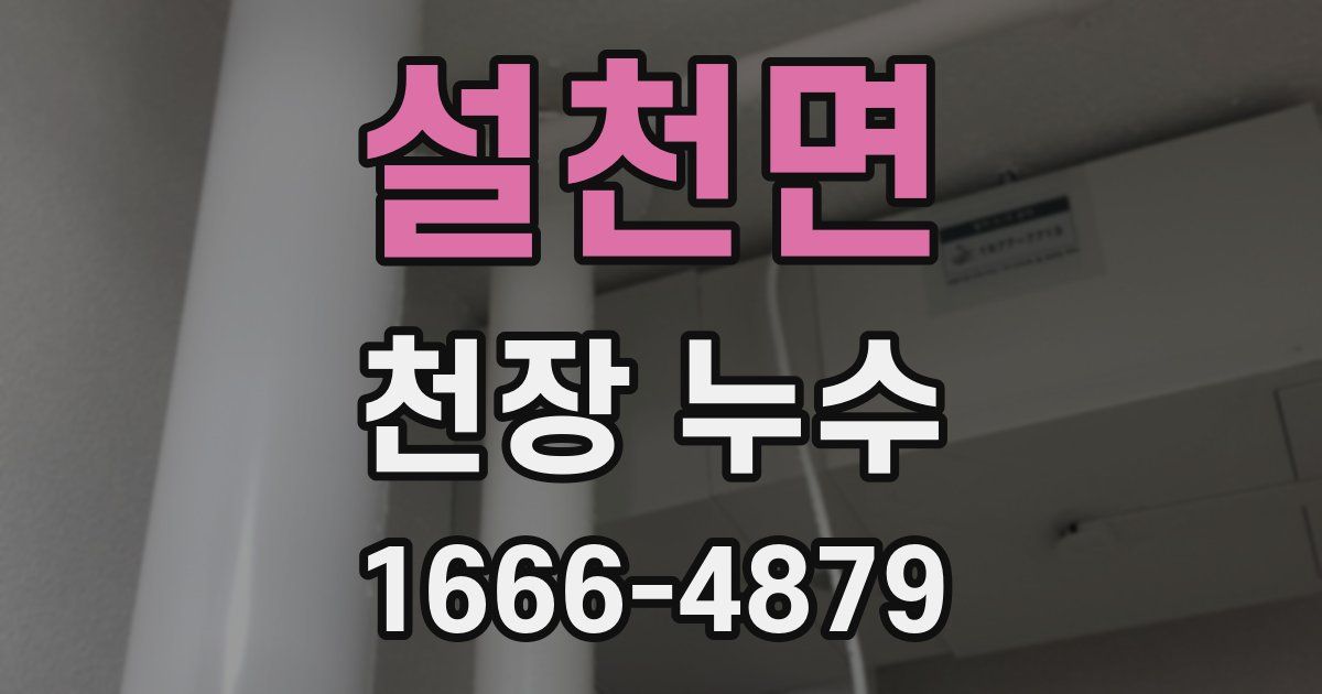 설천면 천장 누수