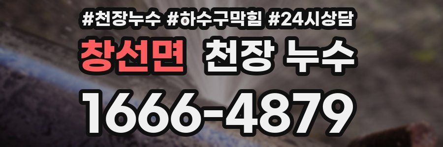 창선면 천장 누수