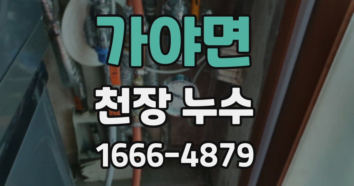 가야면 천장 누수